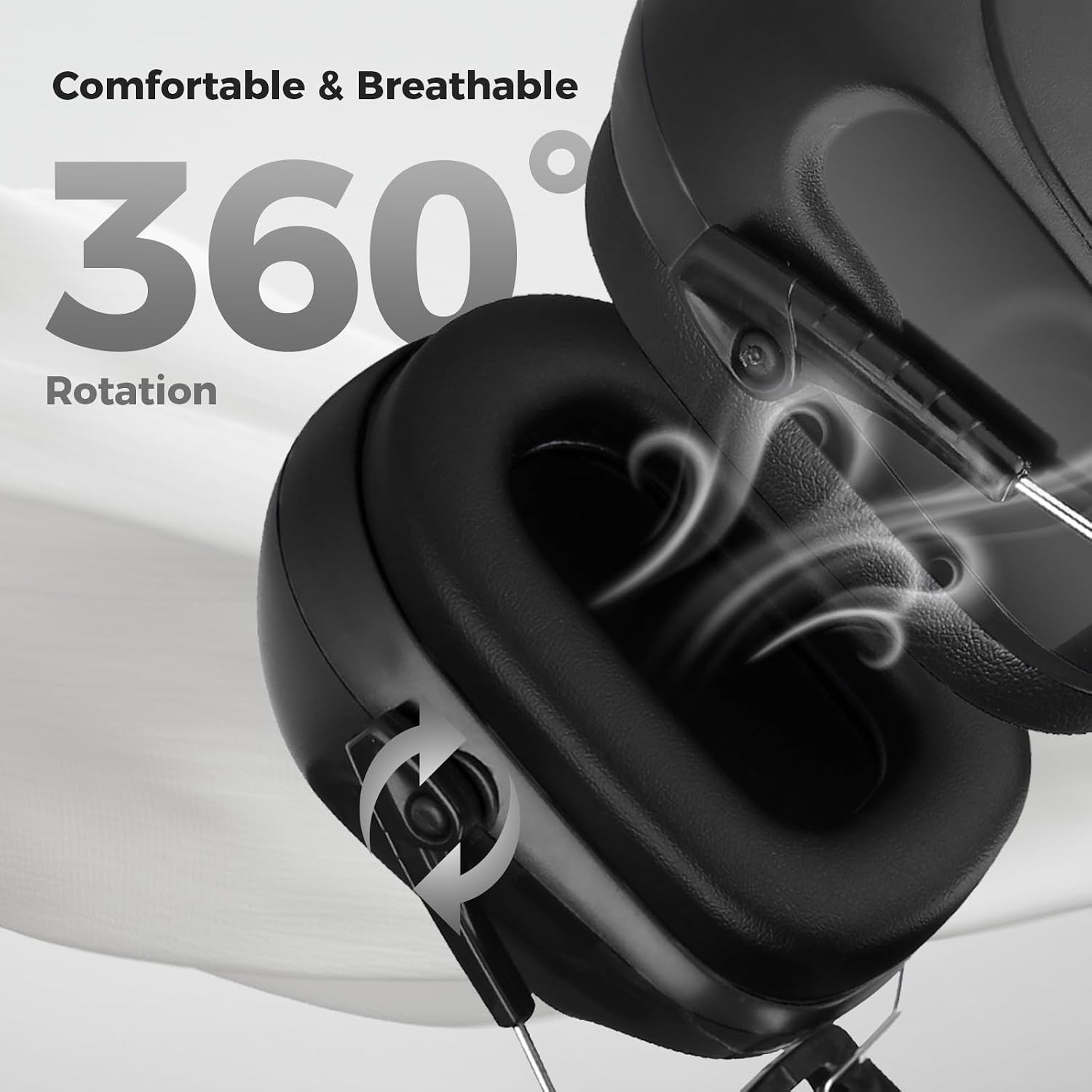 Versatile NRR 28dB Hearing Protection Ear Muffs – Ideal for Work & Travel