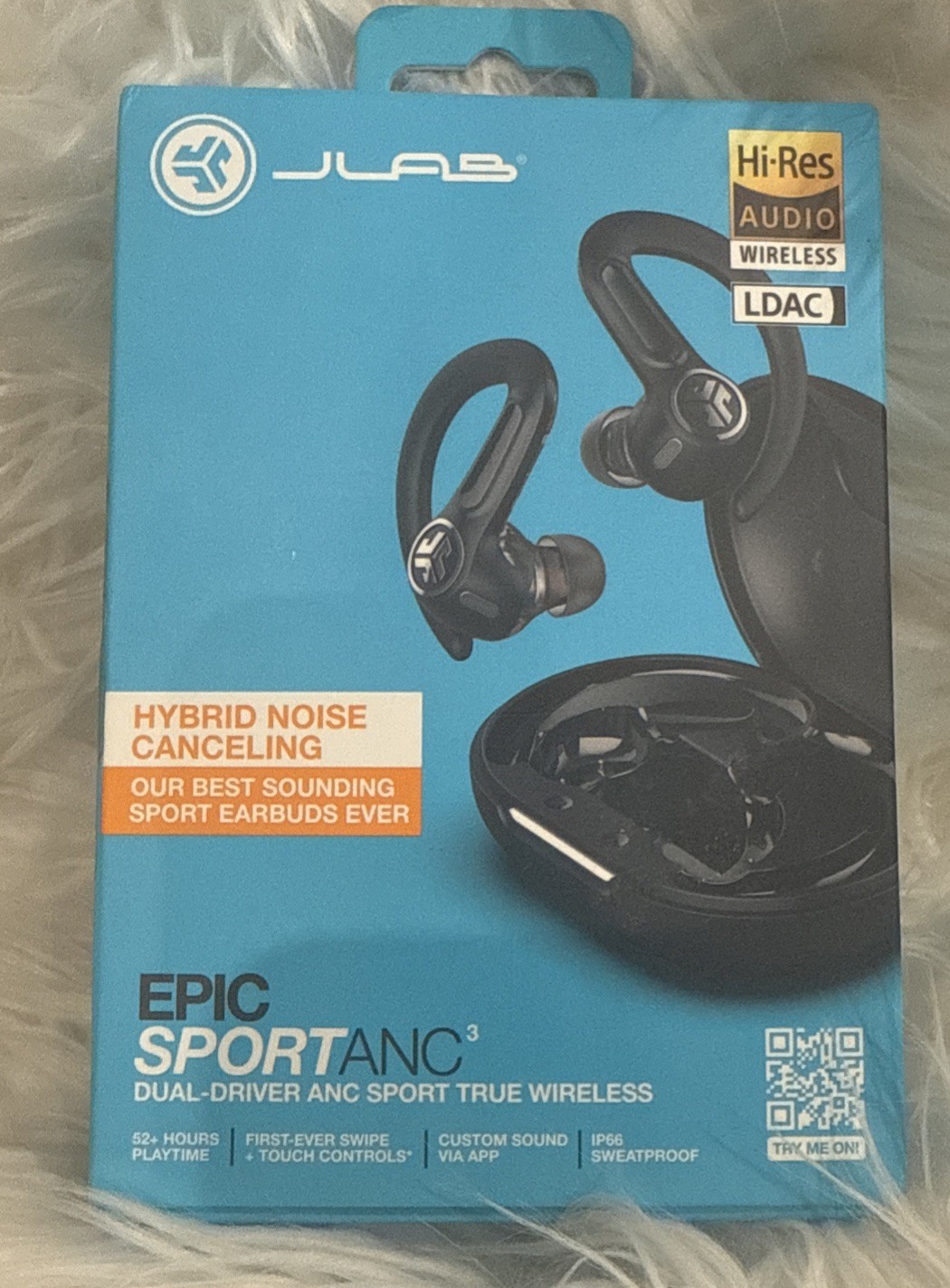 JLab, Epic Air Sport ANC 3, True Wireless Earbuds, Active Noise Cancelling- NEW!