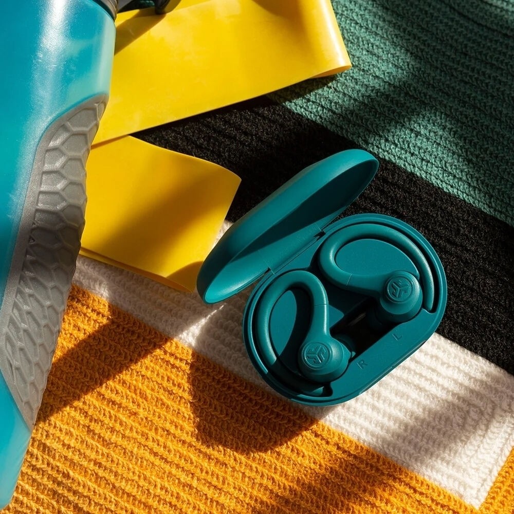 JLab GO Air Sport+ True Wireless Earbuds Teal, 35+ Hour Bluetooth Playtime