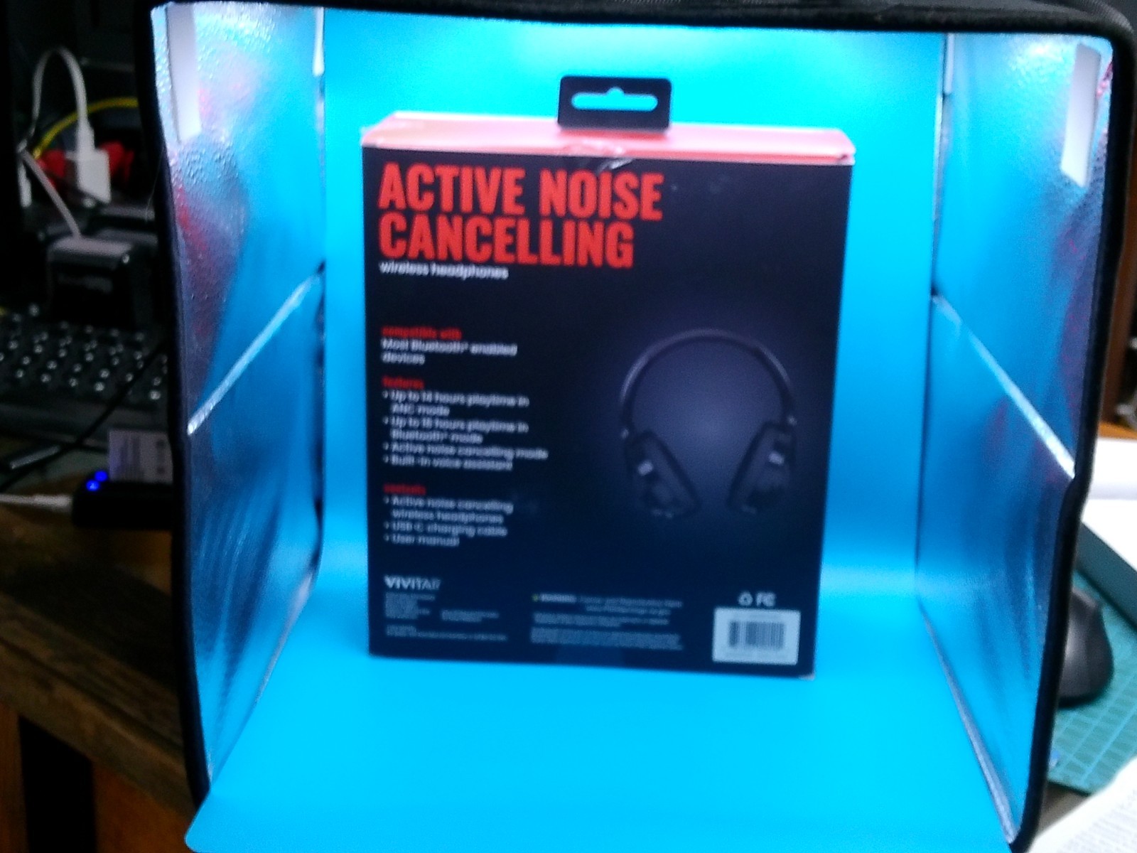 vivitar active noise cancelling headphones black