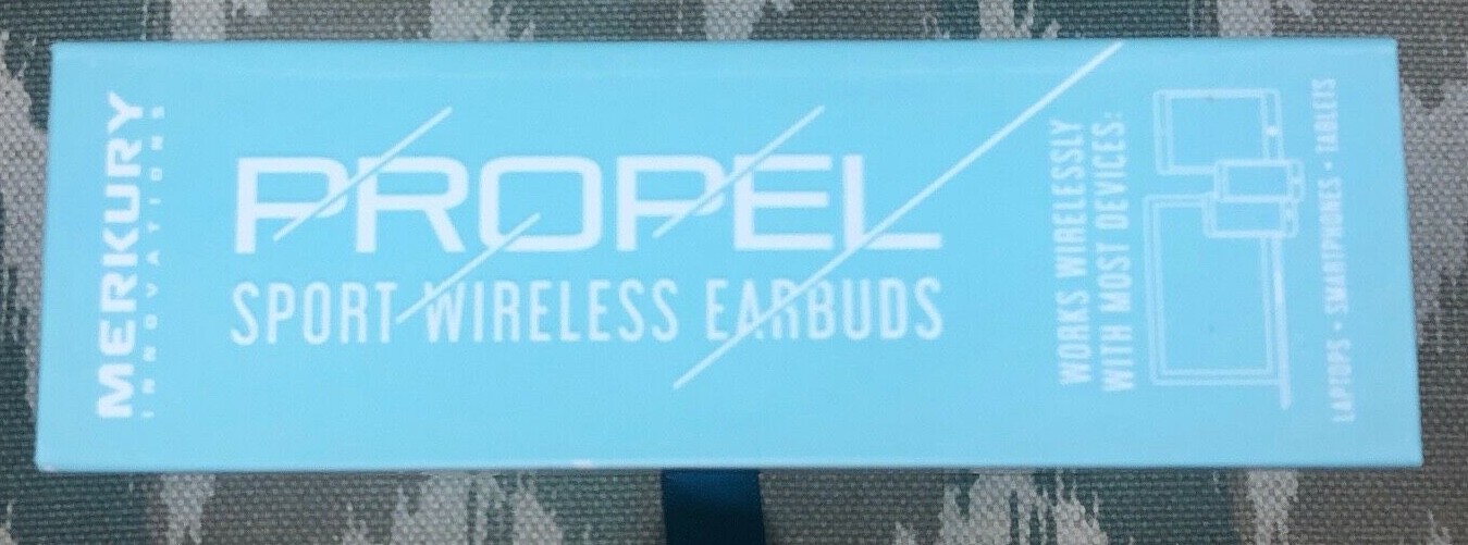 Merkury Innovations Propel Sport Bluetooth 4.2 Wireless Earbuds Black and Blue