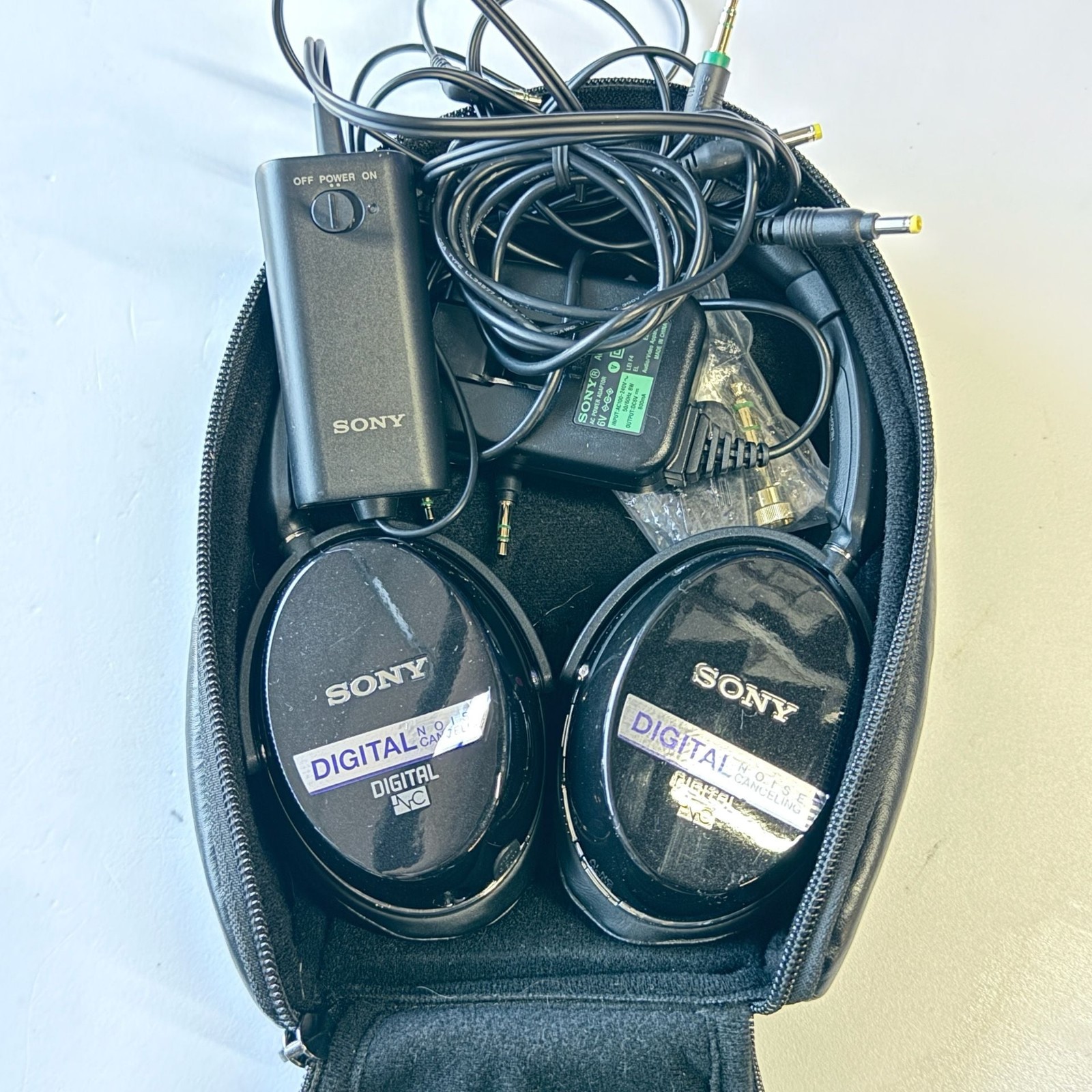 Sony MDR-NC500D Digital Noise Canceling Headphones with AC Adapter and Case