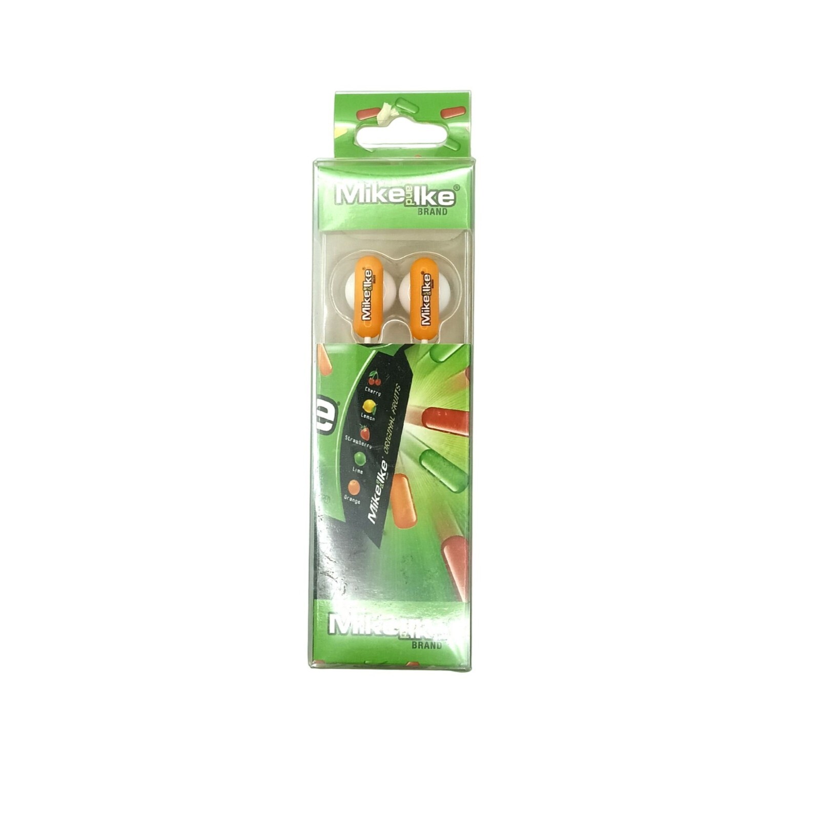 Earbuds 3.5mm jack kids adults Mike and Ike “candy” earphones ~ orange cute