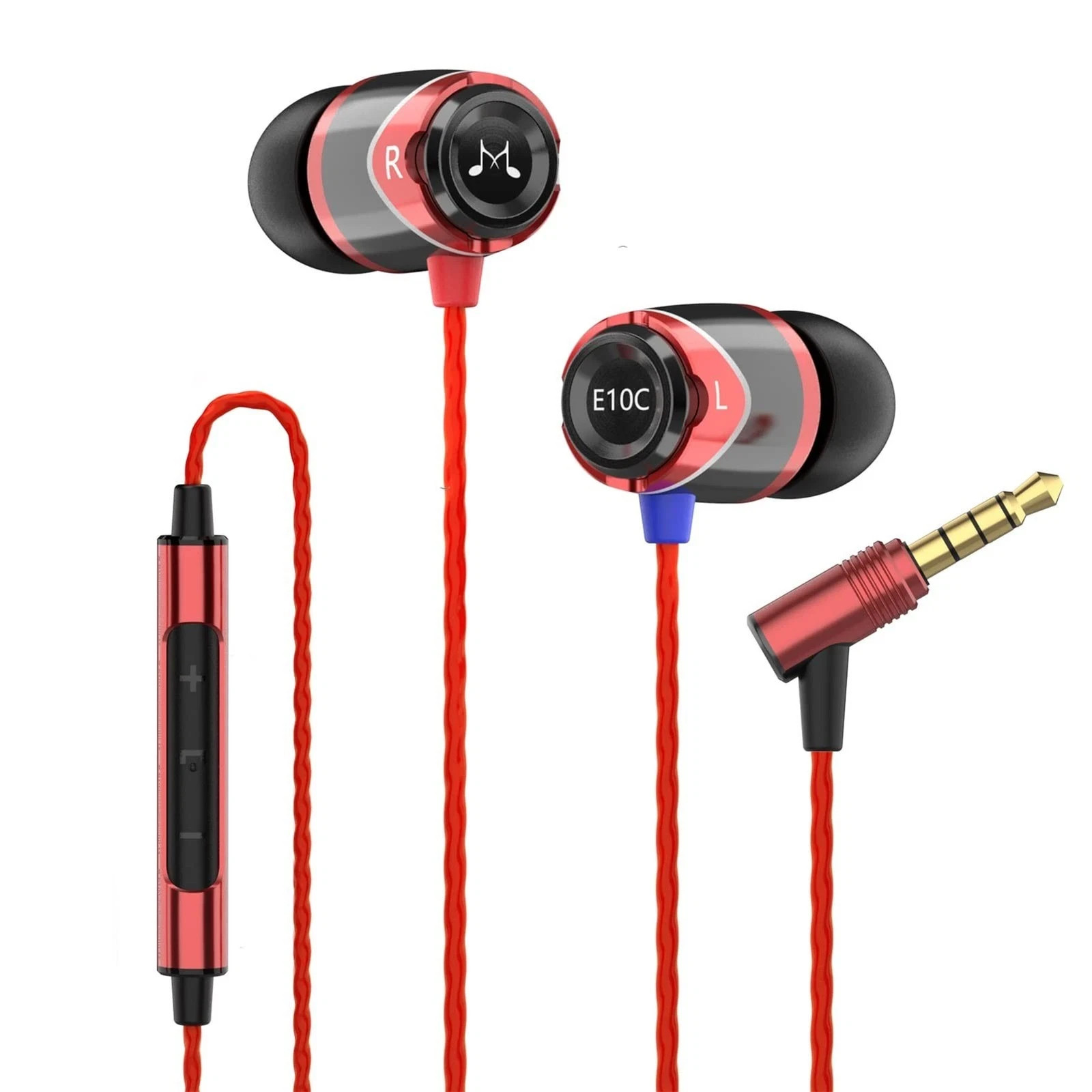 SoundMAGIC E10C Wired Earbuds with Microphone HiFi Stereo Earphones Noise Iso…