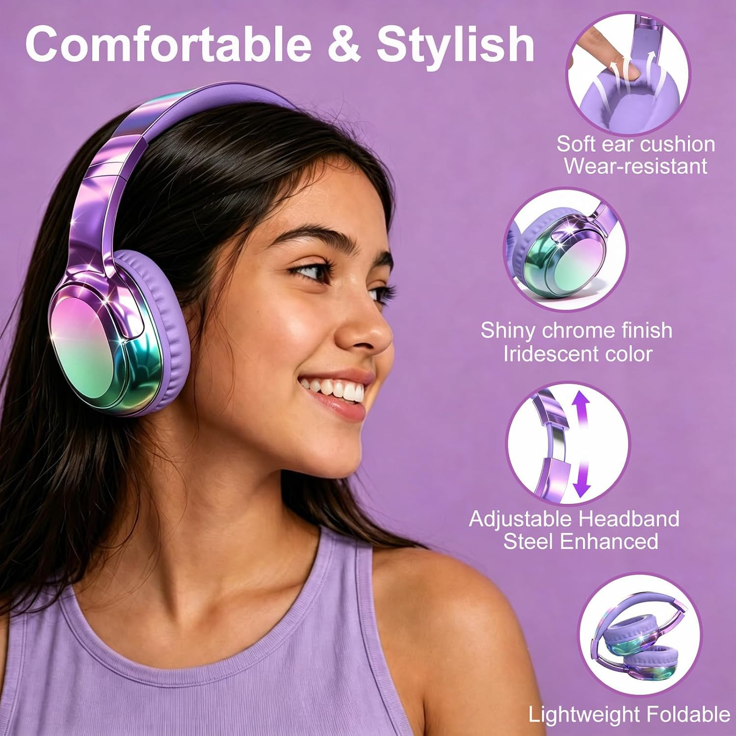 Wired and Wireless Headphones over Ear for Kids Teen Girls Women | 85/94Db Volum