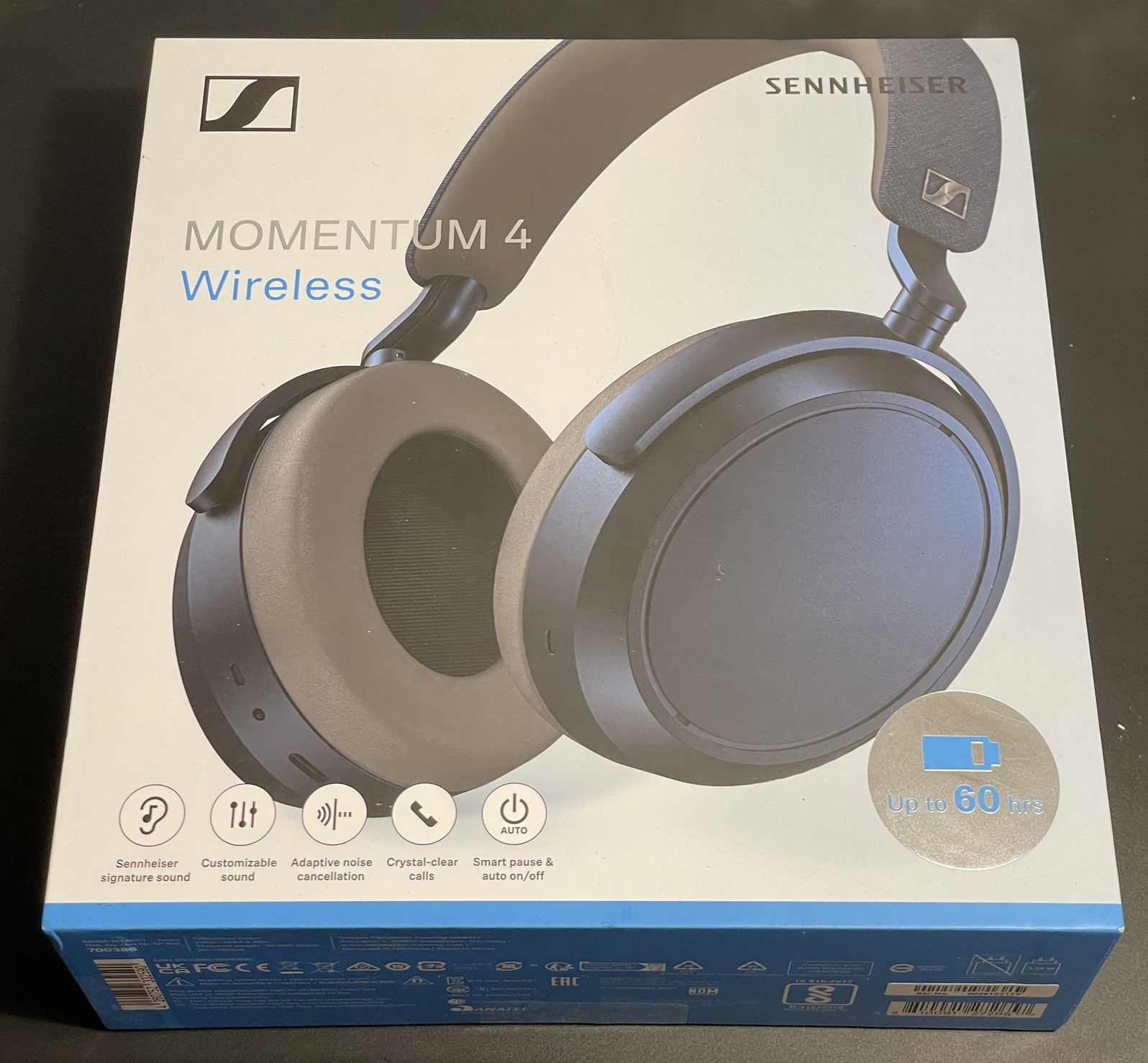 Sennheiser MOMENTUM 4 Wireless Bluetooth ANC Over-Ear Headphones Blue New