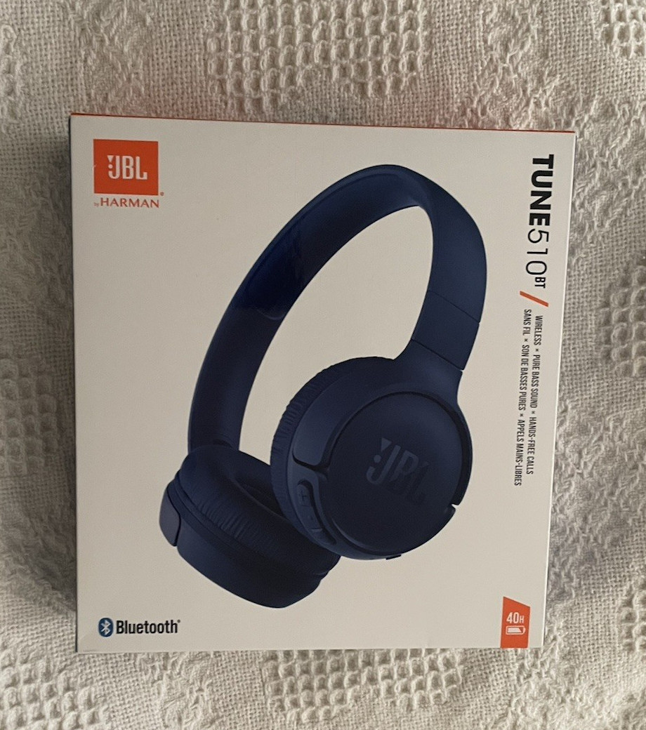 BL Tune 510BT Wireless Bluetooth On-Ear Headphones Blue New Sealed Pure Bass