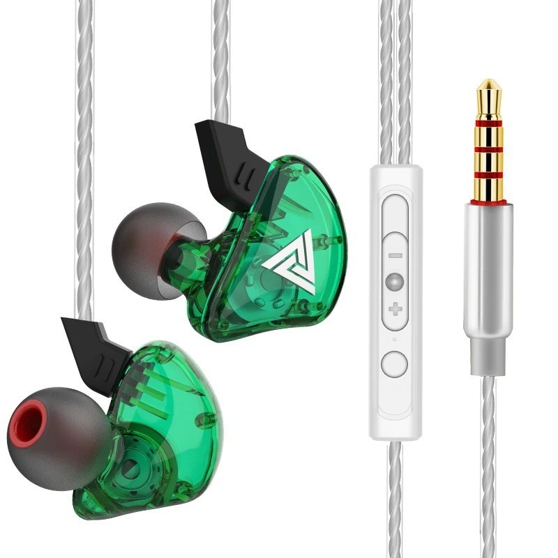 QKZ AK6 Wired In Ear Earphones with Mic 3.5mm Stereo Bass Headphones