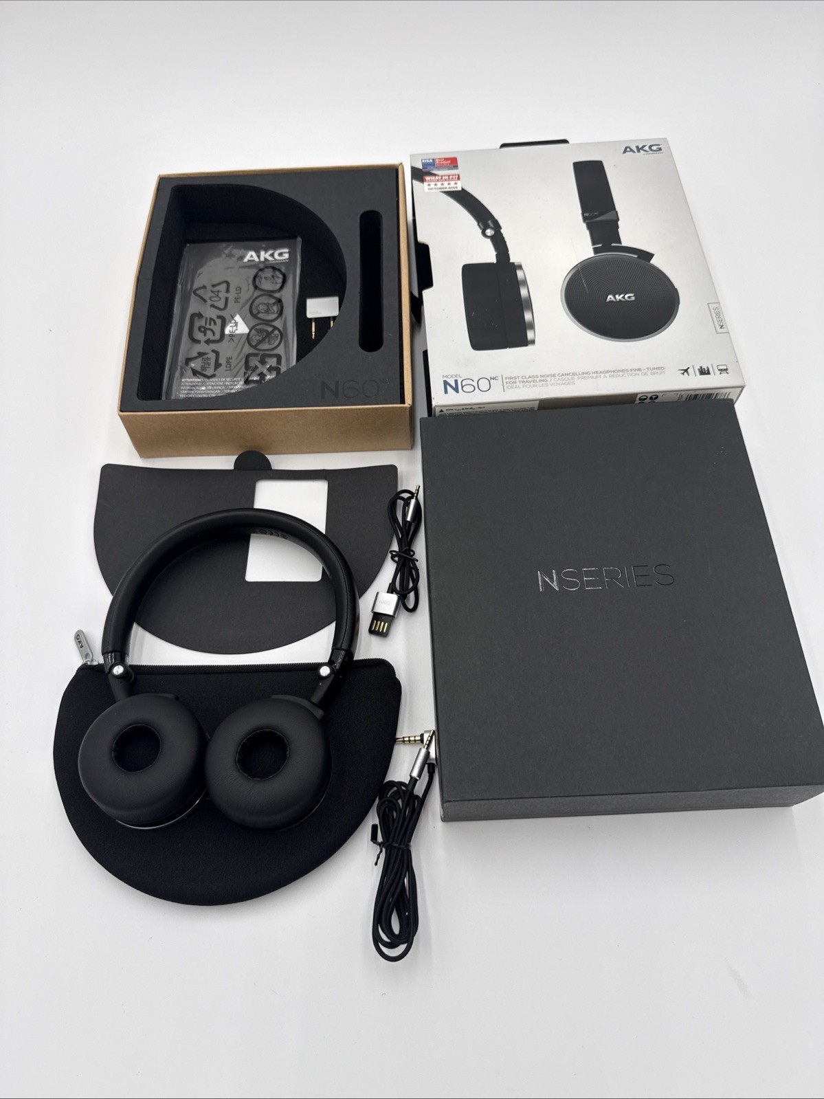 AKG N60NC N60 NC Bluetooth Wireless Headphones Noise Canceling- Black