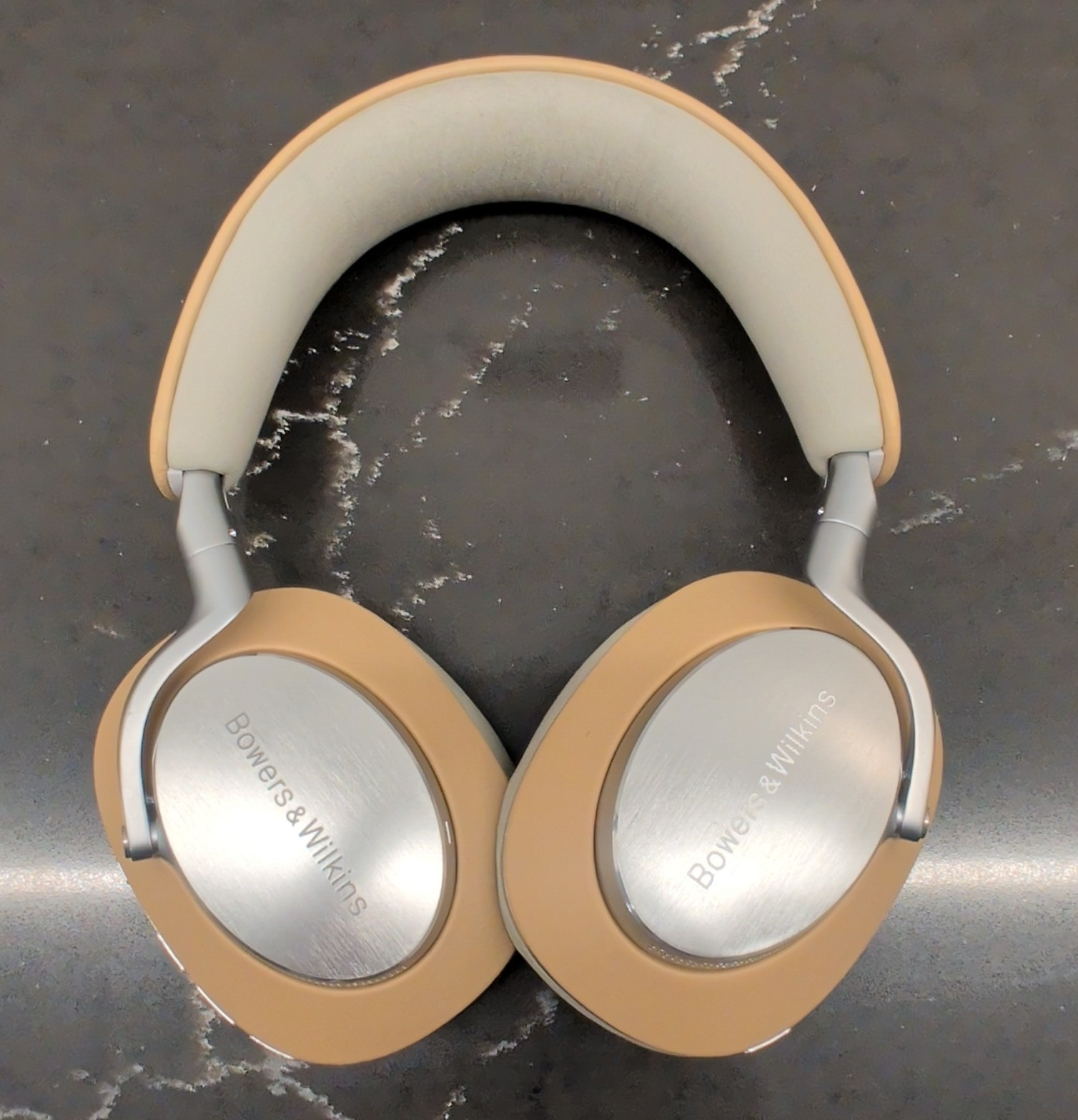 Bowers & Wilkins Px8 Over-Ear Headband Headphones Bluetooth USB-C Beige/Silver