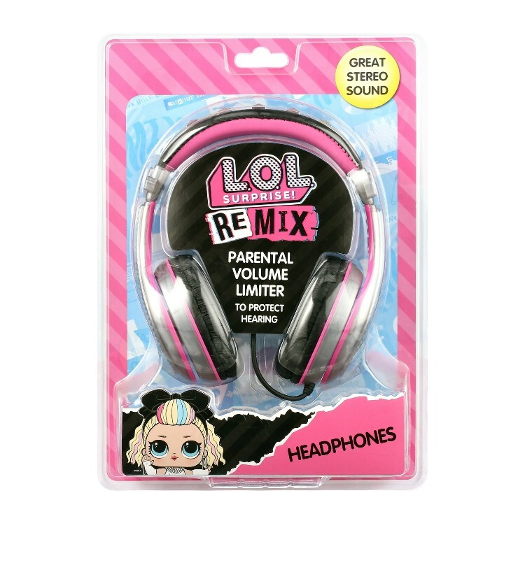 LOL Surprise Kids Headphones Adjustable Headband-Parental Volume Control NIB