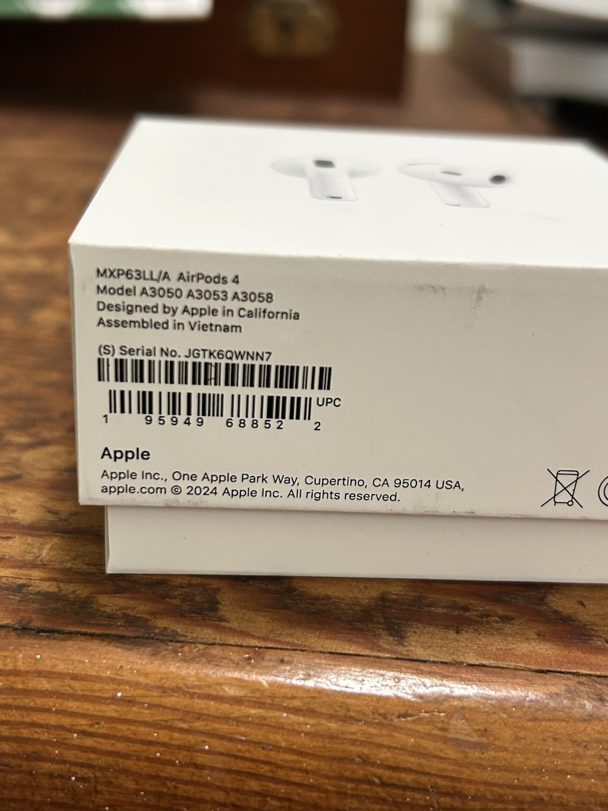 Apple AirPods 4 White In Ear Headphones MXP63LL/A