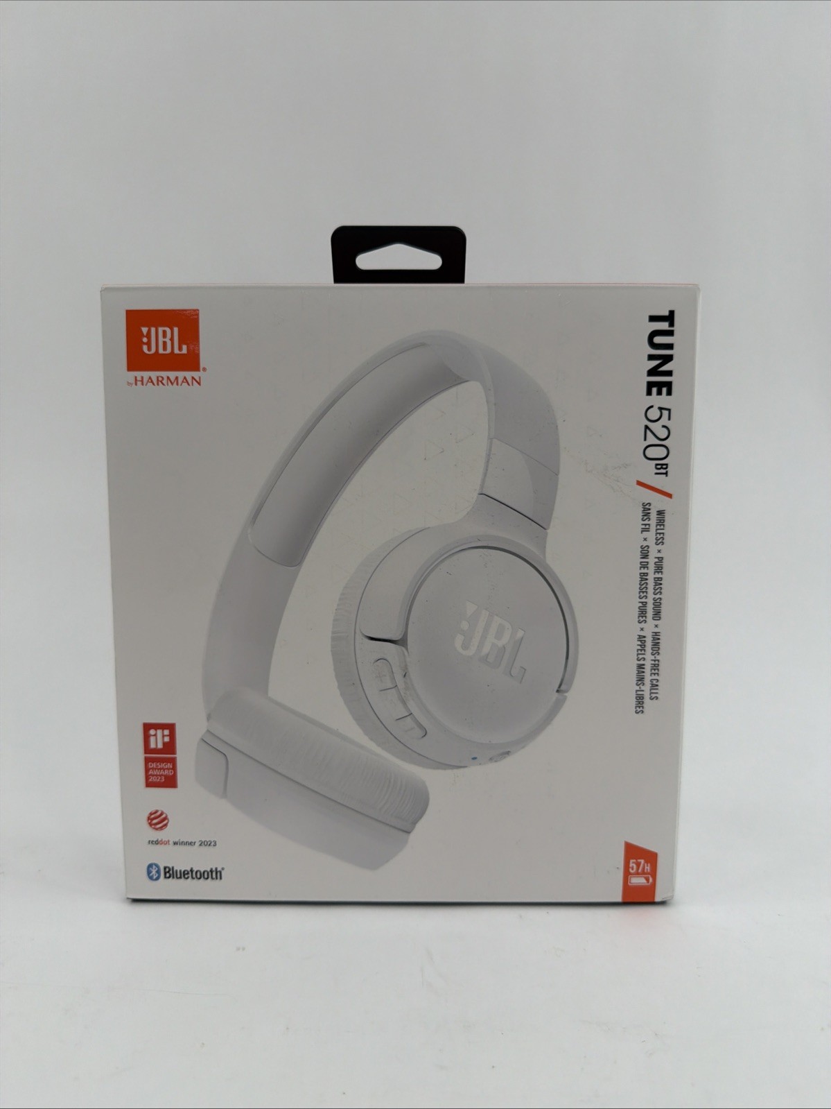 JBL- TUNE 520BT Wireless Bluetooth On-Ear Headphones- White –