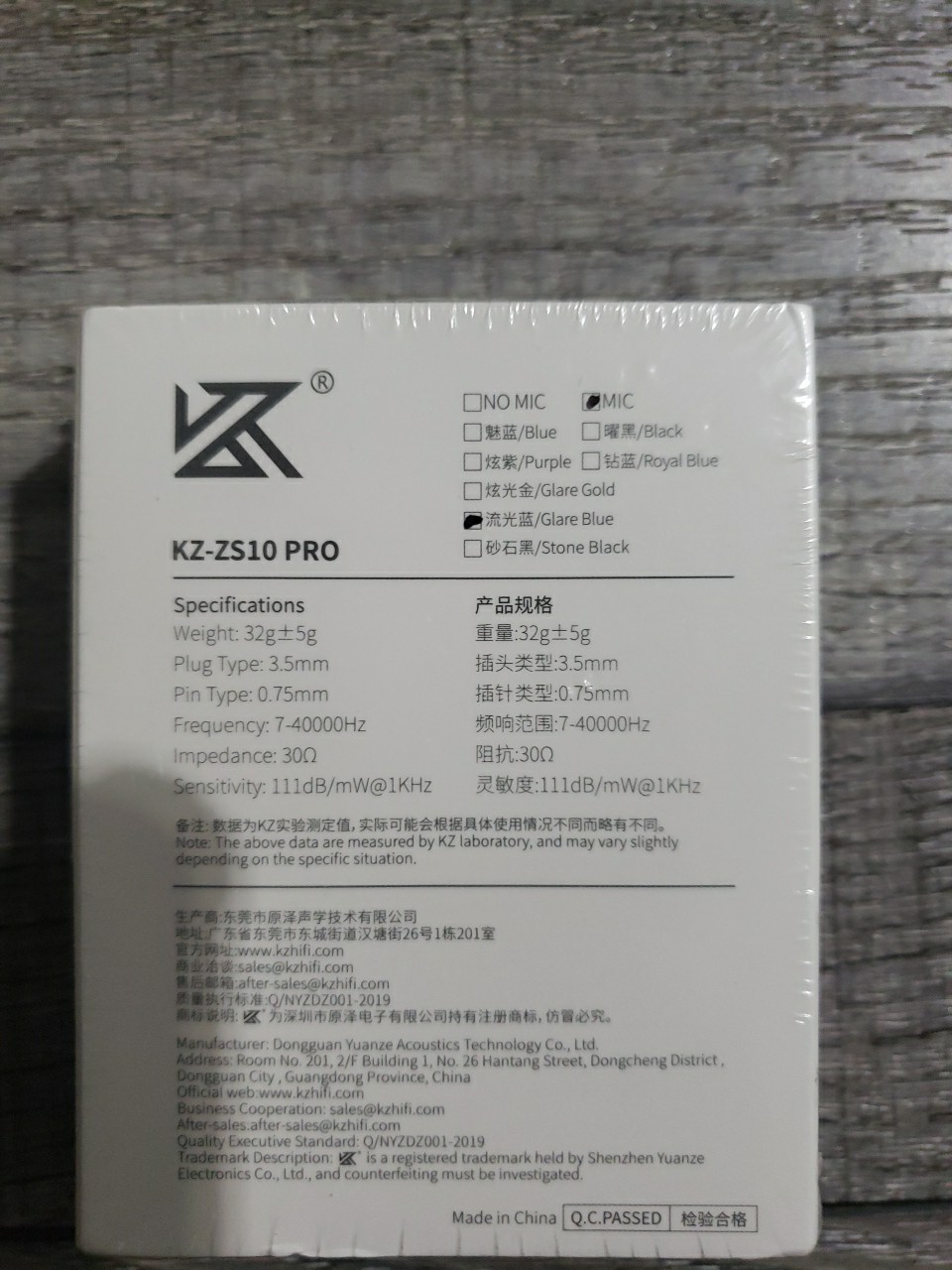 Linsoul KZ ZS10 Pro 4BA+1DD in Ear Monitor HiFi Wired Earbuds,W/ Mic, Glare Blue