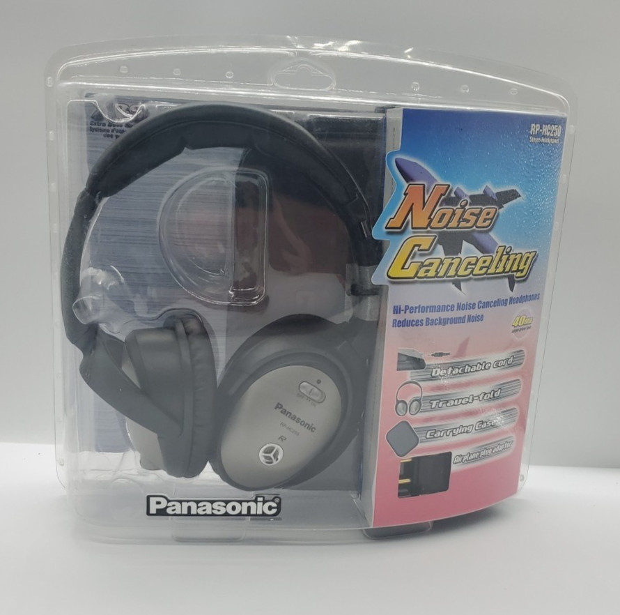 Panasonic RP-HC250 Noise Canceling Stereo Headphones With Case Sealed