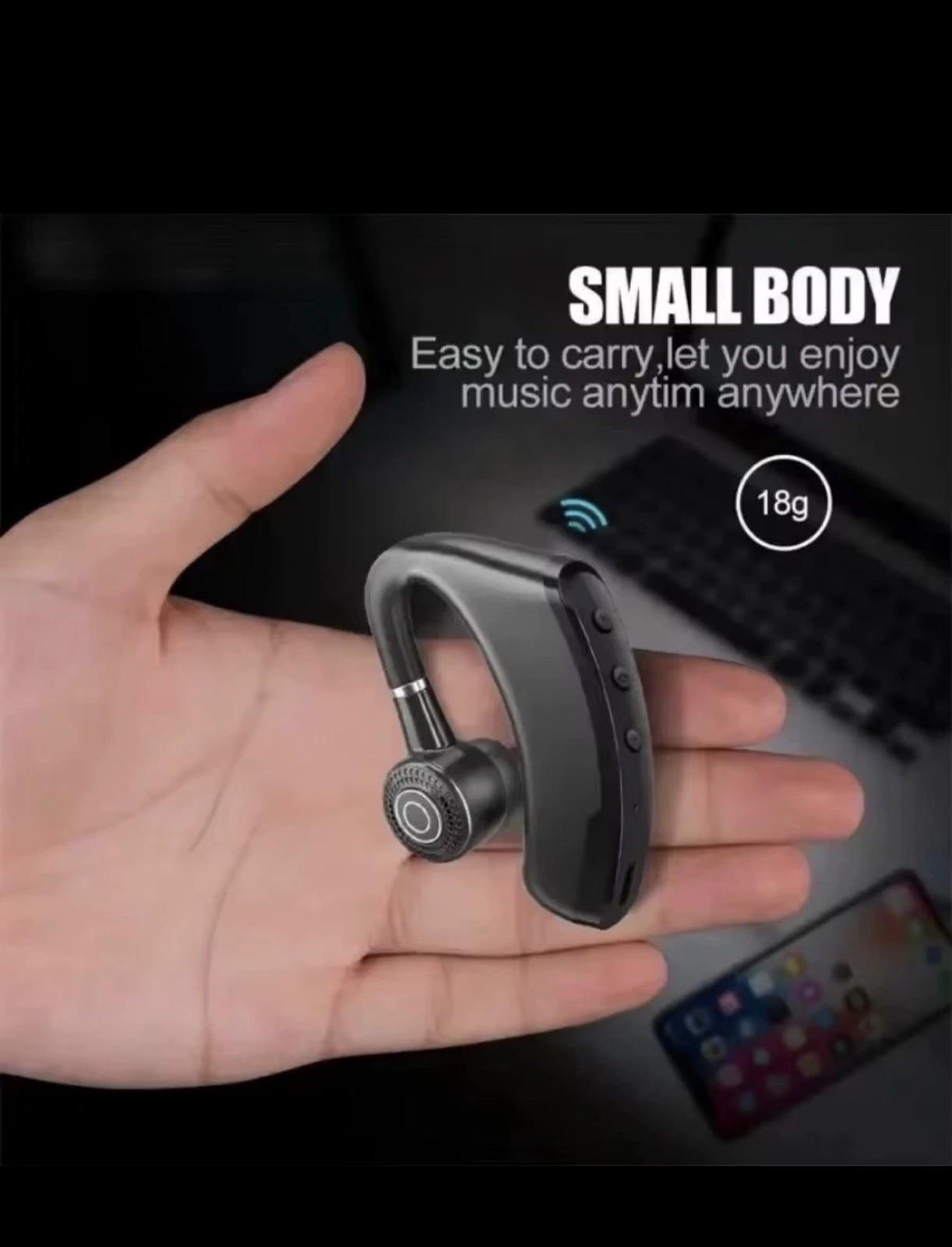 Wireless Bluetooth Headphone Earphone Earbud Headset Handsfree For Smart Phone