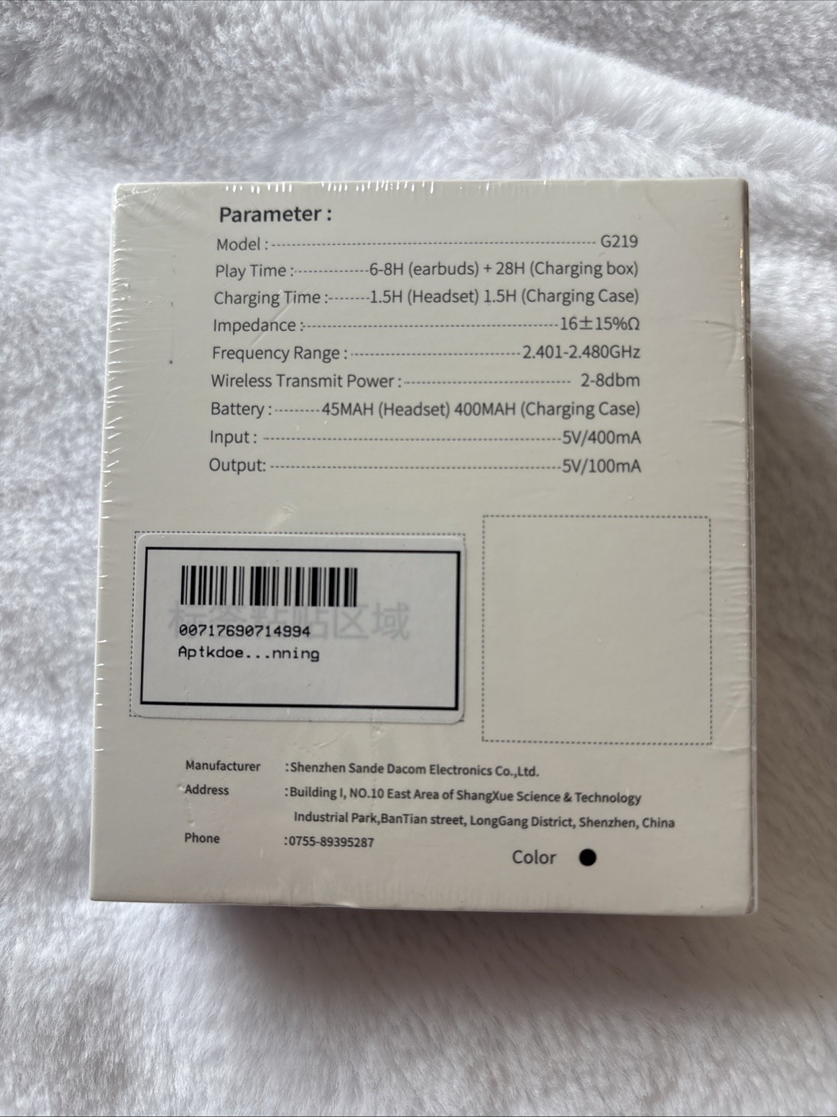 Aptkdoe G219 Open-Ear Wireless Bluetooth Ear-hook Headphones Sealed