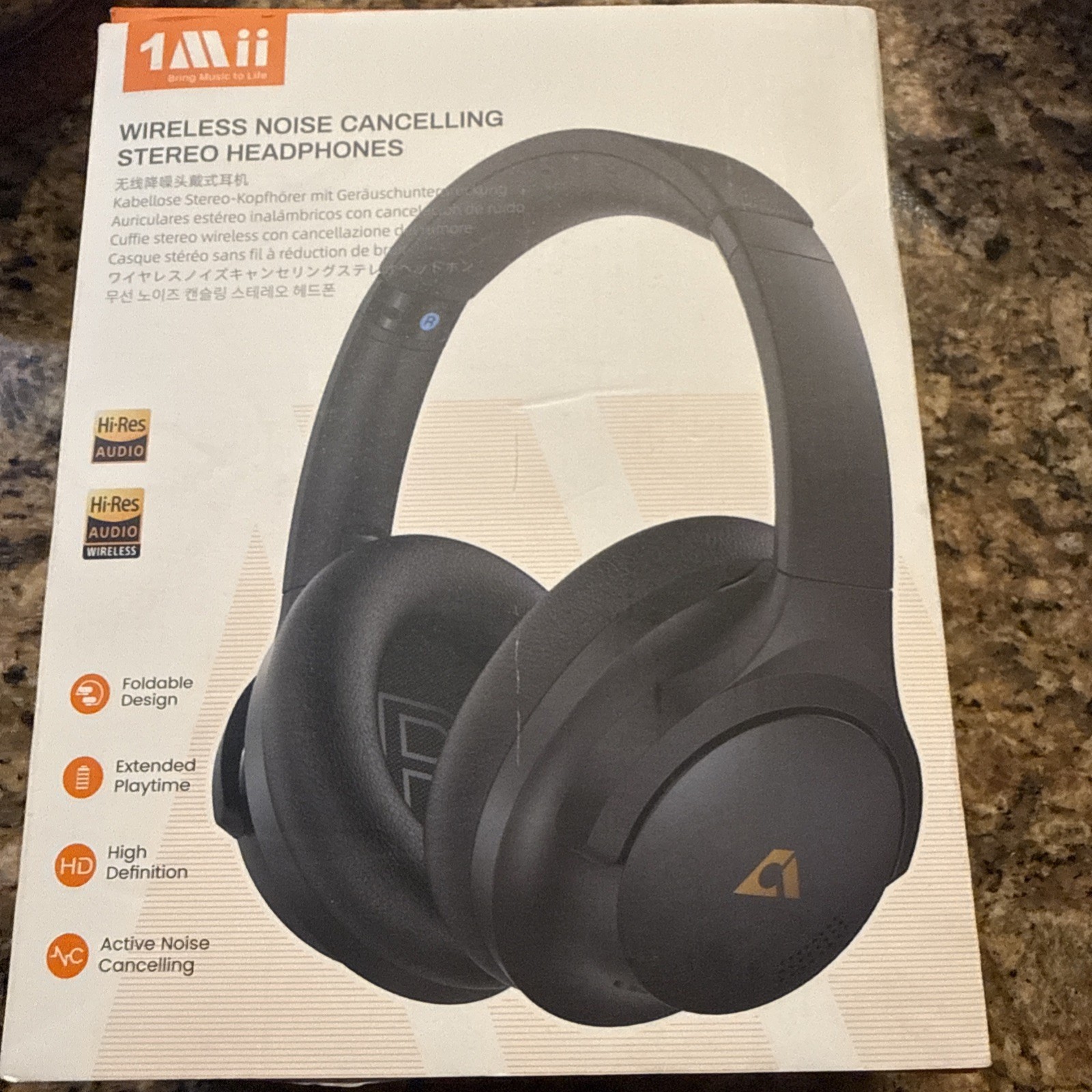 1Mii Y8+ Noise Cancelling Headphones Bluetooth Wireless LDAC Hi-Res Audio Cus…