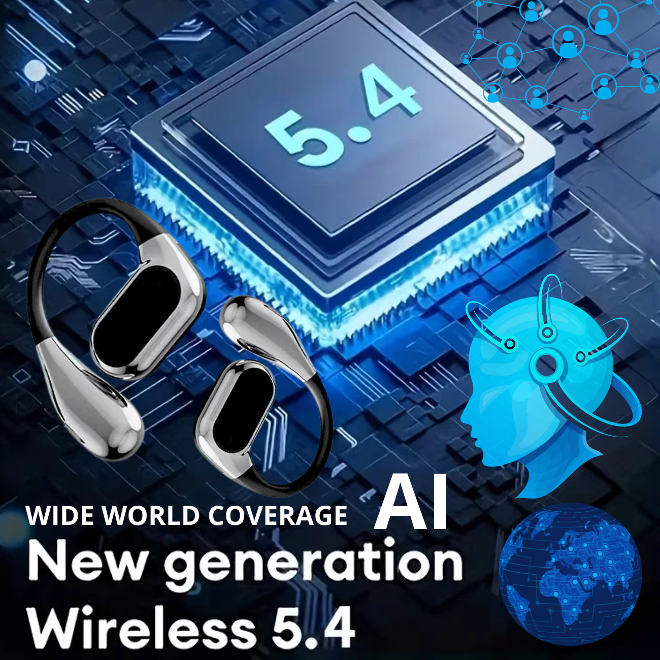 AI Language Translation Earbuds Real Time 3-in-1 Translator Earbuds