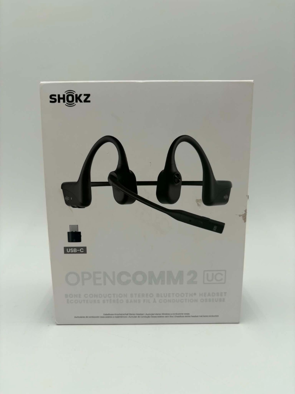 Shokz OpenComm 2 UC USB-C Bone Conduction Headset With Microphone Comms Talk