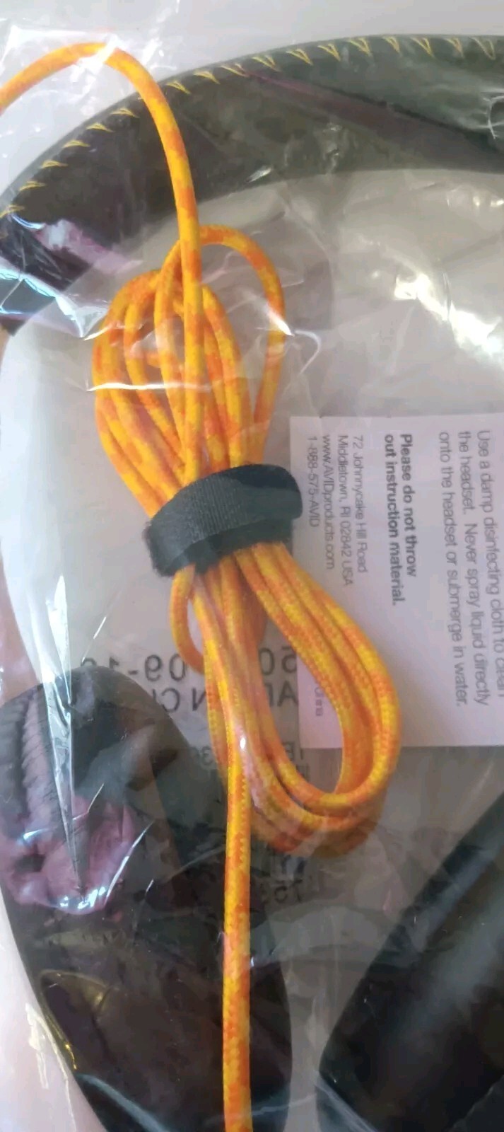 Avid Education AE-36 White/Orange Headset with Noise Cancelling Boom Microphone