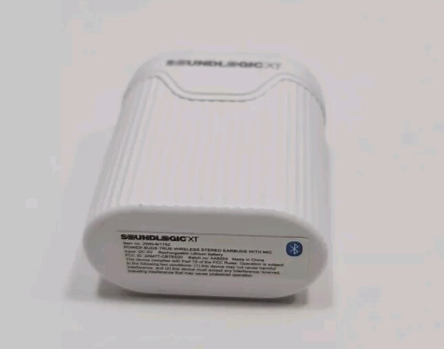 Soundlogic XT Power Buds Earbuds White With Mic Tested Clean