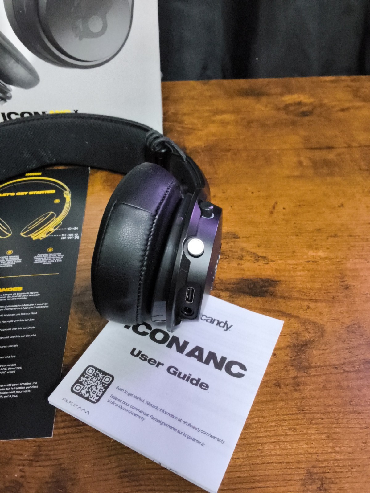 £Skullcandy ICON ANC XT Headphones Black iPhone Android Compatible (A2)