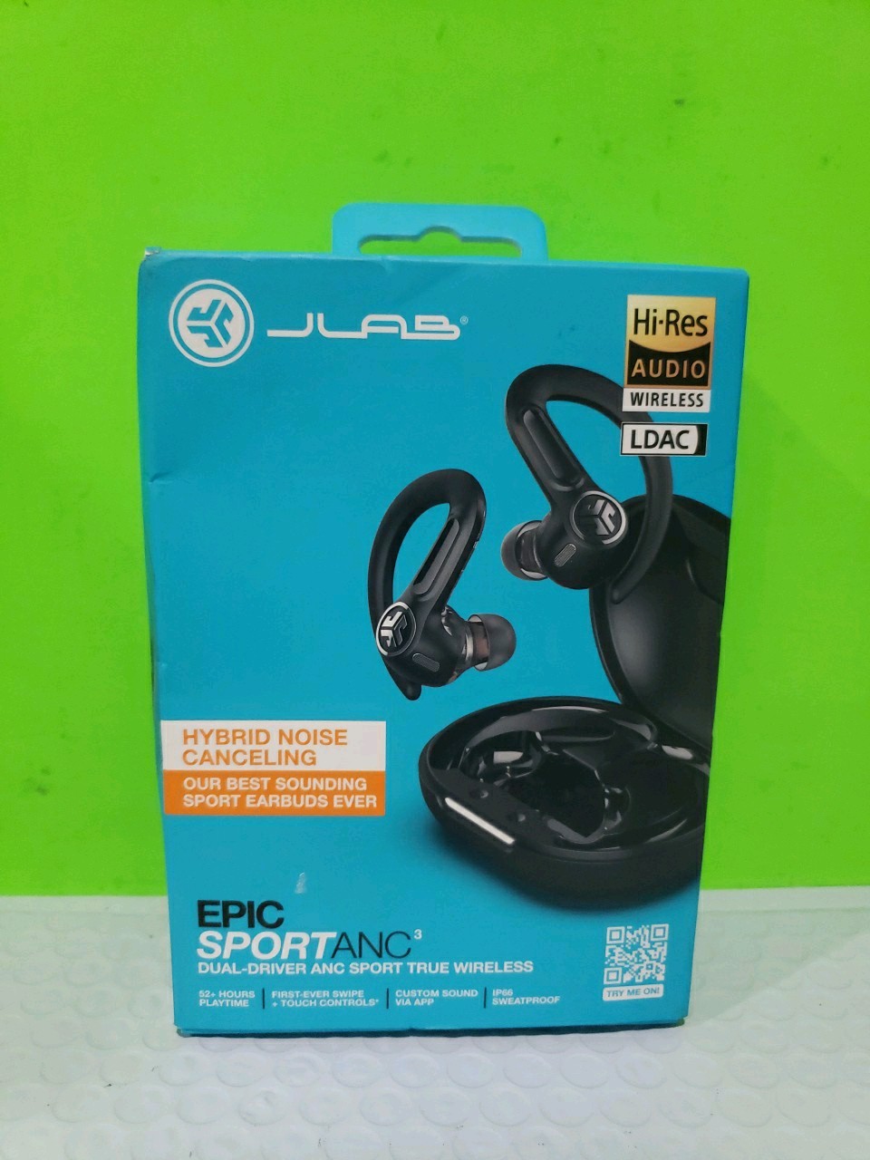 OPEN BOX! JLab – Epic Sport ANC 3 True Wireless Earbuds – Black Open Box