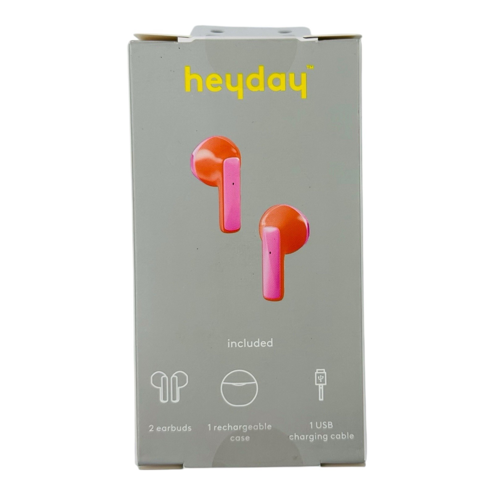 Lot of 3 Heyday True Wireless Earbuds Coral Orange Earbuds – Sealed Boxes