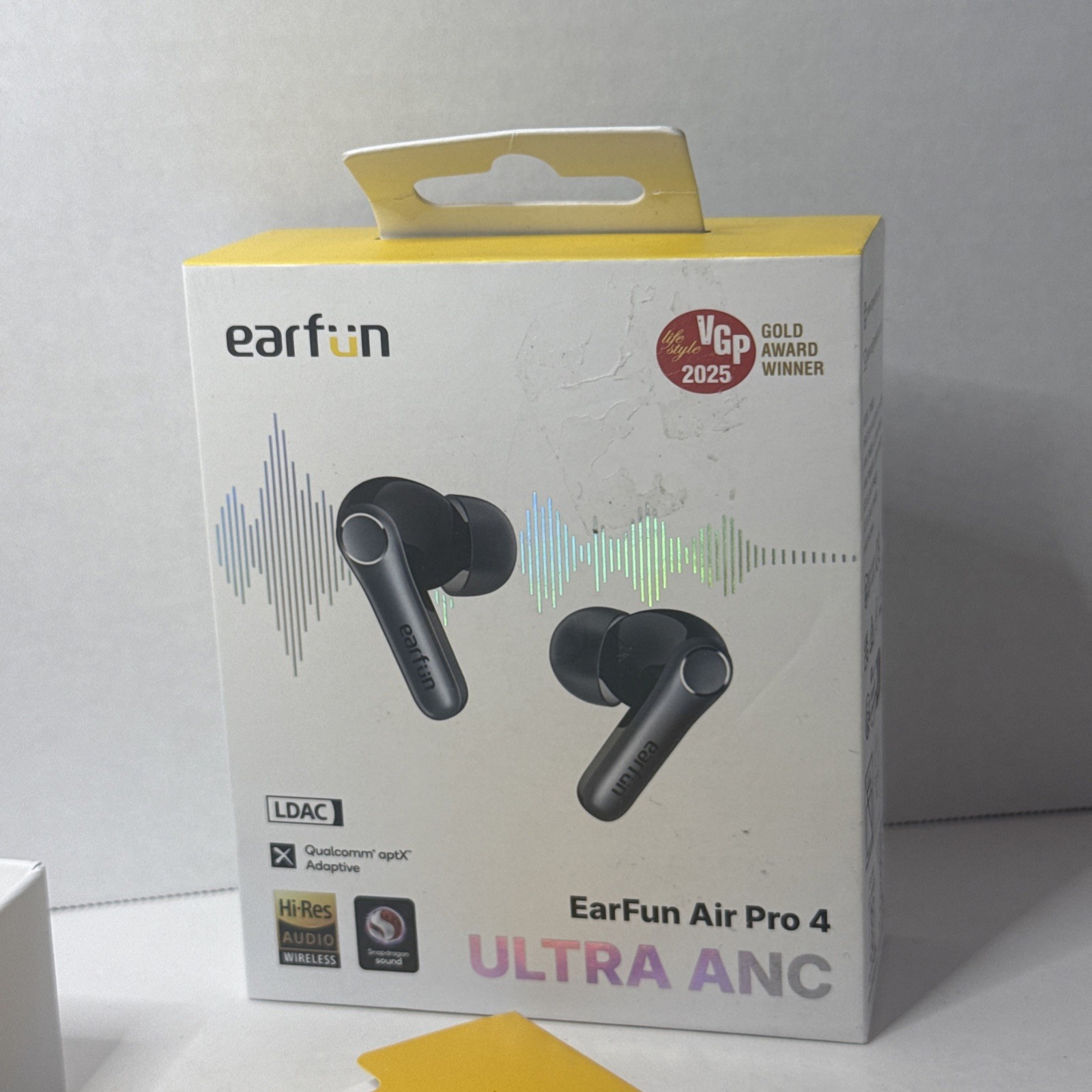 EarFun Air Pro 4 Ultra Active Noise Cancelling Wireless Earbuds W/ Case Black