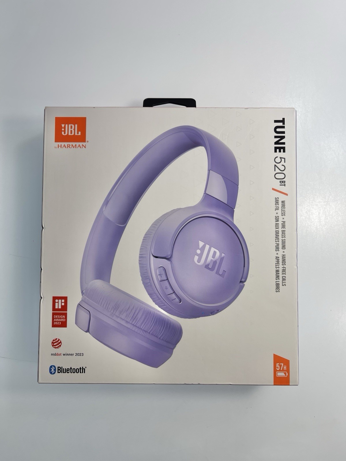 By Harman JBL Tune 520BT Wireless Pure Bass Earphones Purple