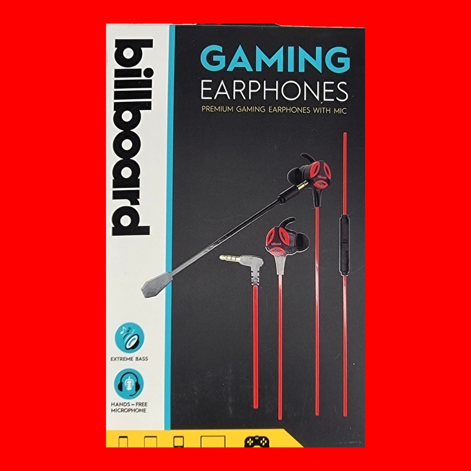 Billboard Gaming Earphones Lot BB2846 BB2847 BB2848 Wired Mic Headset 3 Pack New
