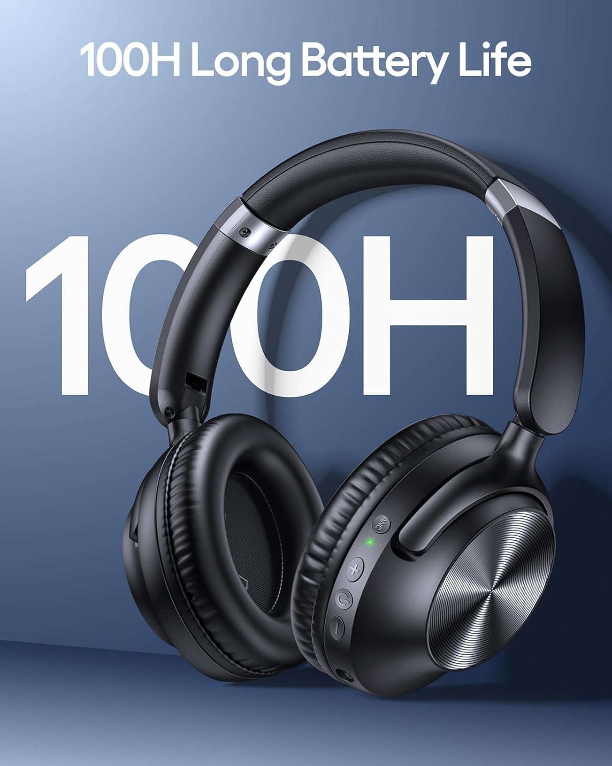 Hybrid Active Noise Cancelling Headphones 100H Playtime Wireless Bluetooth