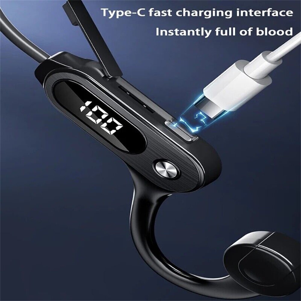 Bluetooth 5.2 Bone Conduction Headphones Wireless Outdoor Sport Headset Earbuds