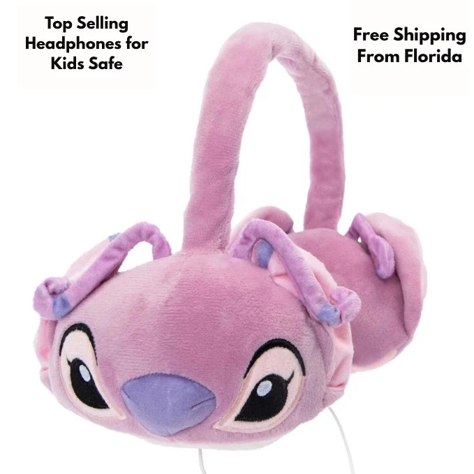 Disney Stitch Kids Safe Volume Limiting Headphones Adjustable 6+ USA SELLER
