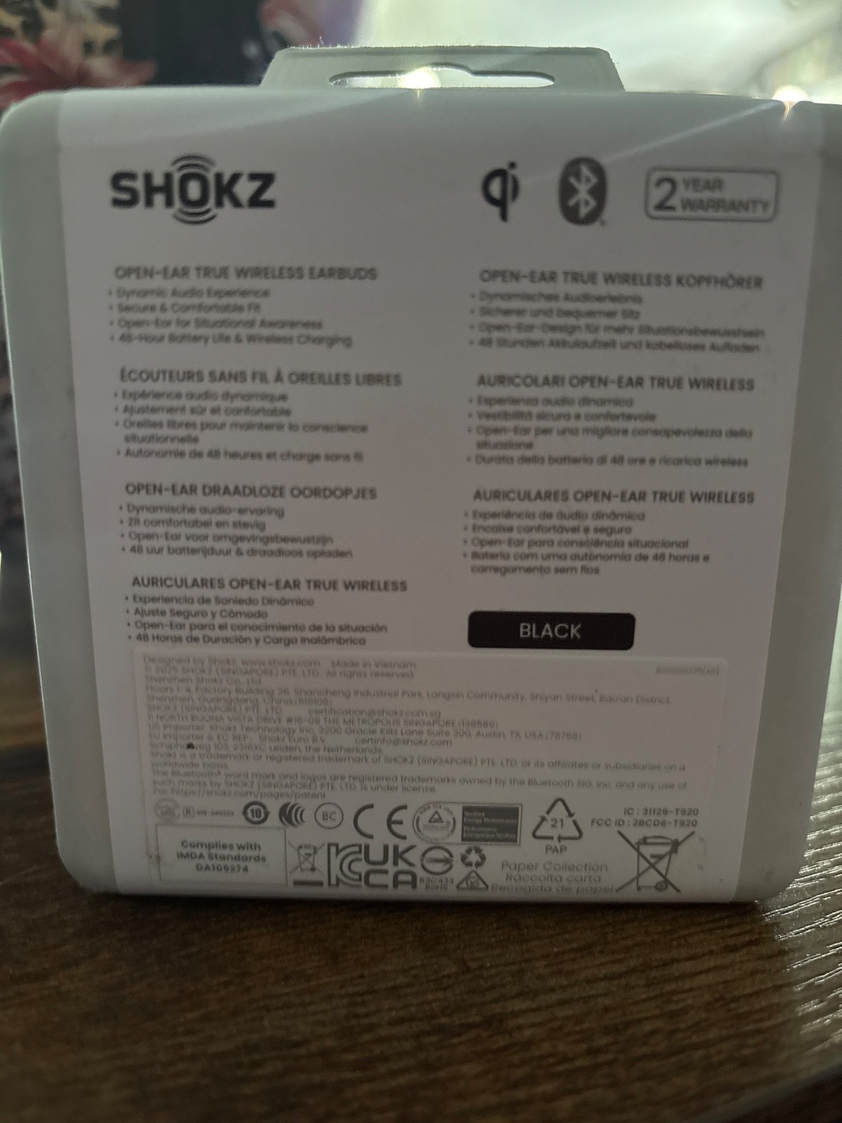 New Shokz OpenFit 2+ Plus Open Ear True Wireless Earbuds Black SEALED T921
