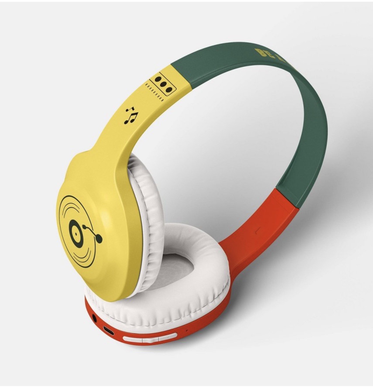 Heyday Wireless Wired Headphones Yellow Red Green White Bluetooth 3.5mm Jack