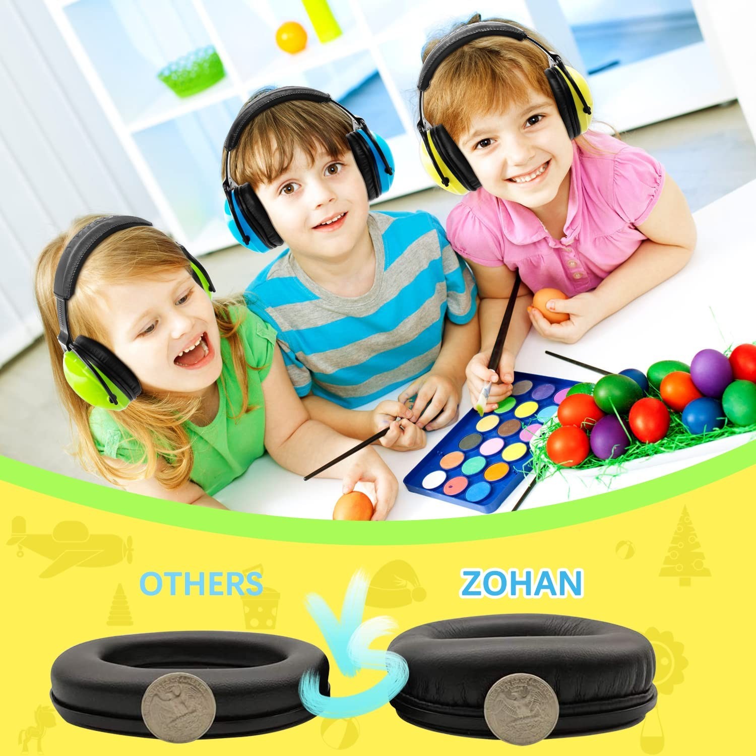 Kids Noise Cancelling Headphones 3 Pack – Ear Protection for Concerts, Events, F