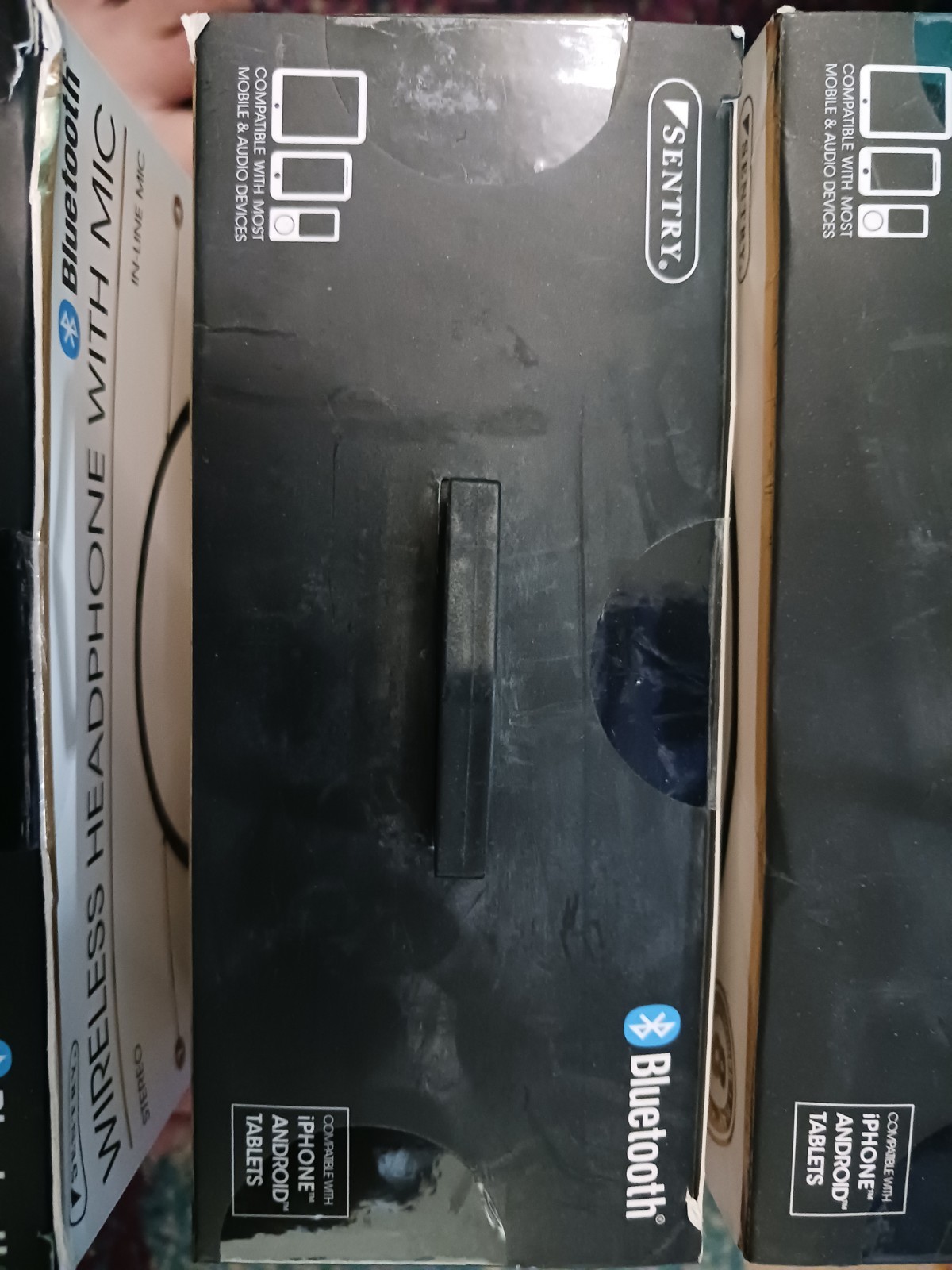 Sentry Bluetooth Wireless Headphone BT100 Black New Sealed. Untested. 8 Hours