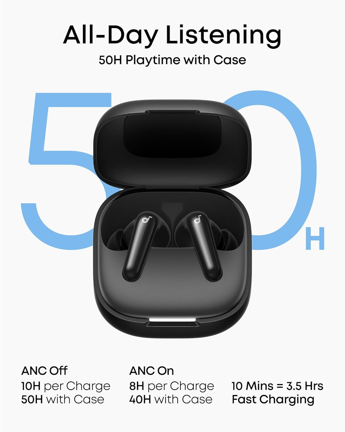 Soundcore P31I by Anker Translation Earbuds with Real-Time Adaptive ANC | Real-T