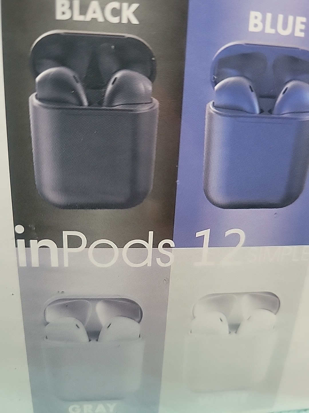 InPods 12 -Wireless Stereo Earbuds V5.0 Pro for iPhone or Android, New, White