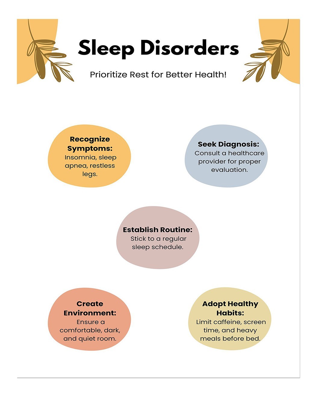 Modern Sleep Disorders Wall Art for Health Awareness