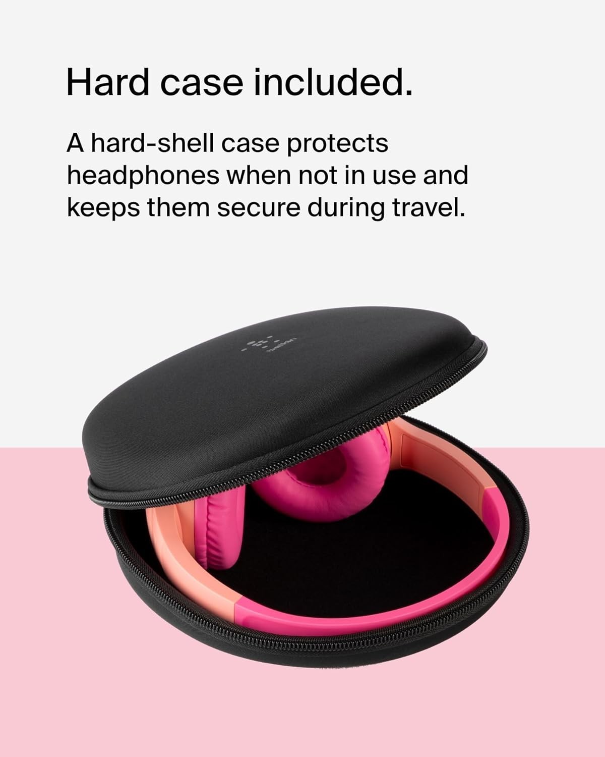 Belkin SoundForm Mini Kids On-Ear Wireless Headphones Pink Built-in Microphone