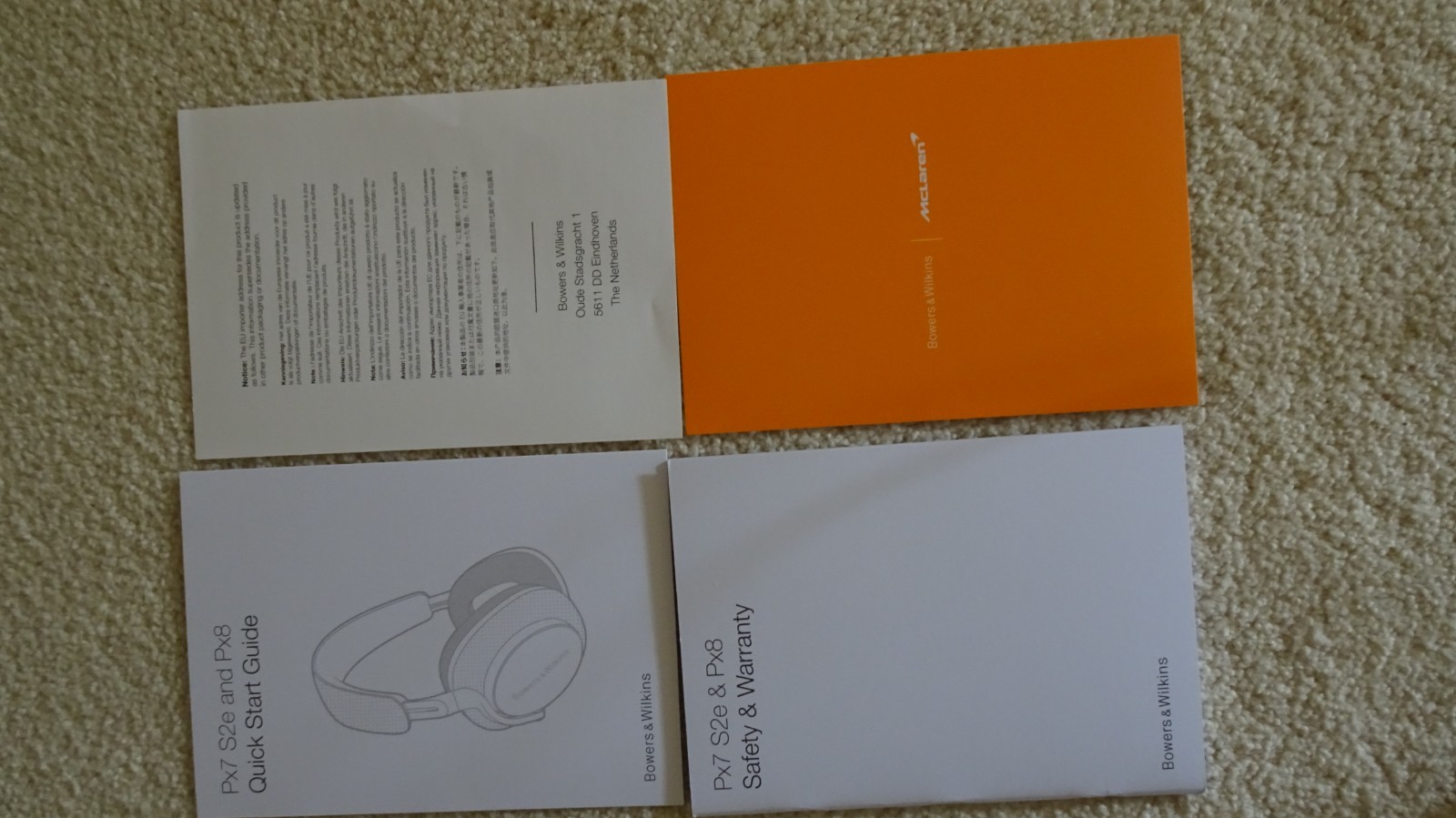 MCLAREN EDITION BOWERS & WILKINS PX8 WIRELESS NOISE CANCELLING HEADPHONES