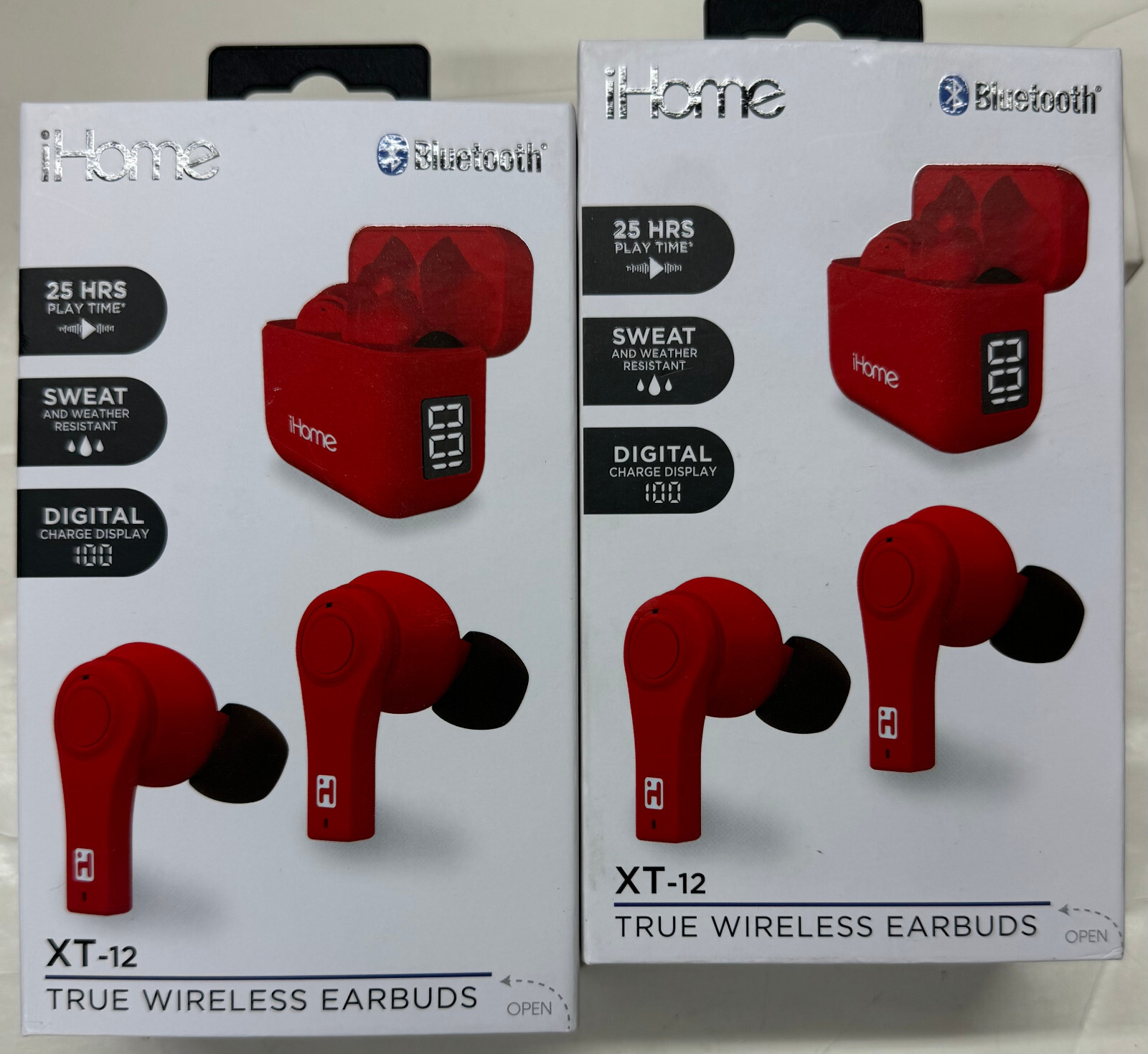 2/$29.99 iHome “XT-12 True Wireless Earbuds” (HM-AU-BE-214-RD)
