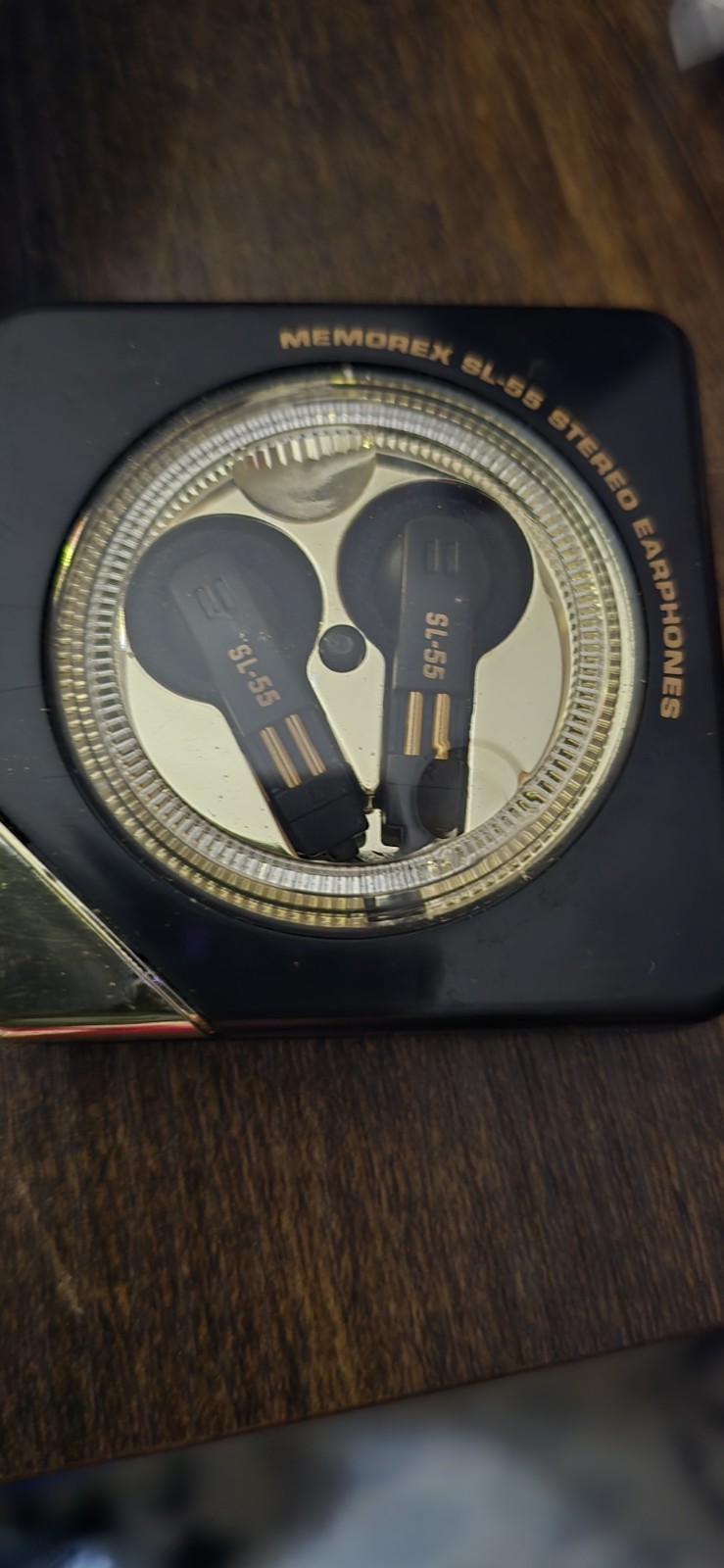 Vintage Memorex Digital Stereo Retractable Earphones SL-55 Earphones w/ Case