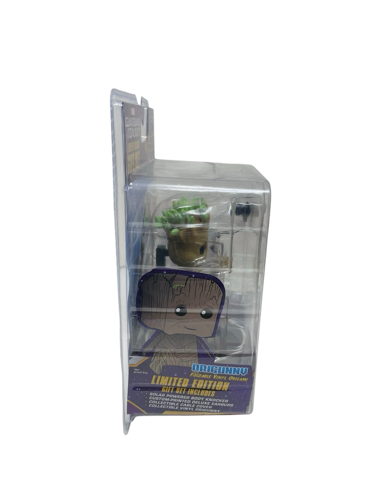 Marvel Guardians Of The Galaxy Vinyl Figure Groot Body Knocker Earbuds Gift Set