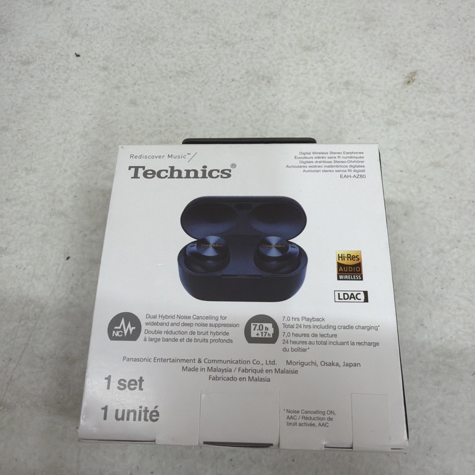 Technics EAH-AZ80E-A Wireless Earbuds w/ Noise Cancelling Midnight Blue (Sealed)