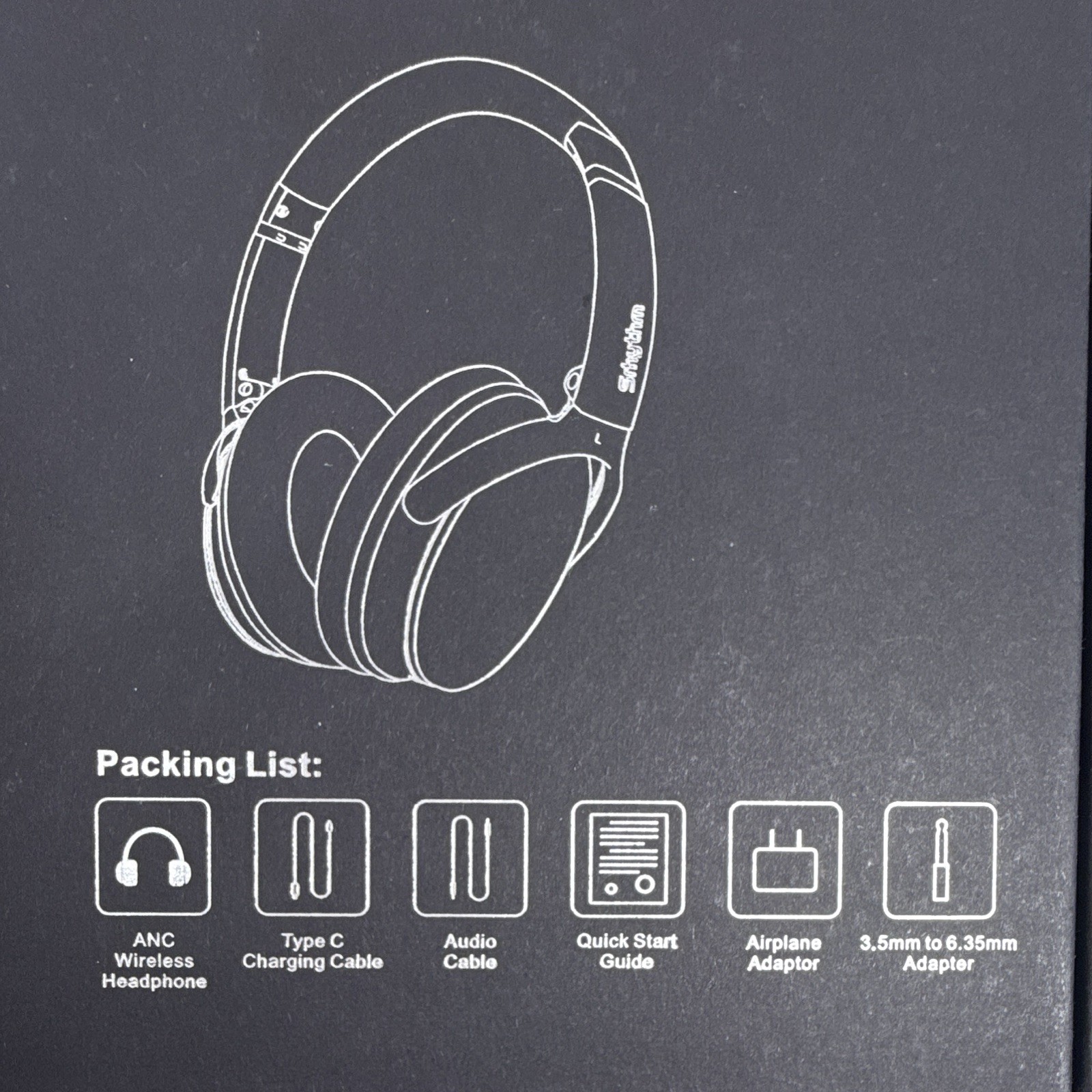 Srhythm NiceComfort 25 Wireless ANC Over-Ear Headphones Coral Orange w/ Case