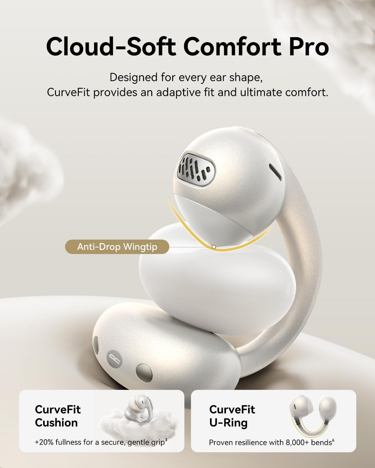 Baseus Open Ear Clip-On Headphones Hi-Res LDAC & HiFi4 Earbuds IP67 MC1 Pro